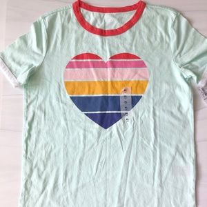 NWT Old Navy girl heart graphic tee size 14 XL